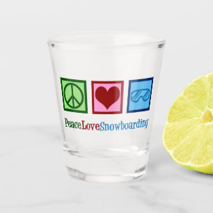 Vaso De Chupito Peace Love Snowboarding