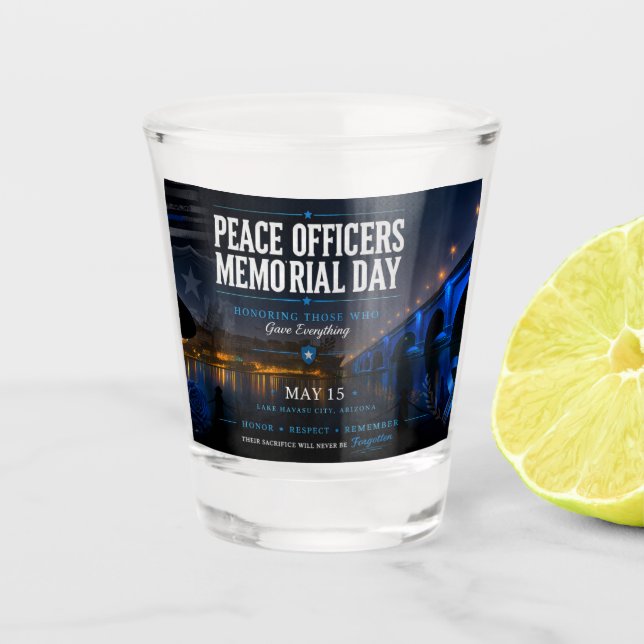 Vaso De Chupito Peace Officers Memorial Day London Bridge (Anverso)