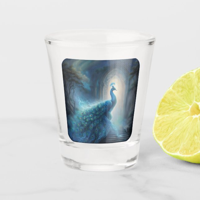 Vaso De Chupito Peacock místico (Anverso)