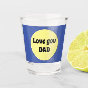 Vaso De Chupito Pegatina de la plaza del gran punto amarillo