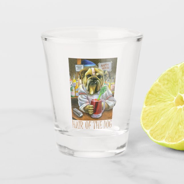 Vaso De Chupito Pelo del perro (ayuda de la resaca) (Anverso)