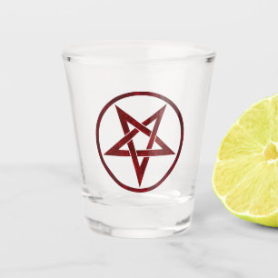 Vaso De Chupito Pentagram del diablo Rojo