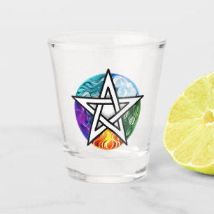 Vaso De Chupito Pentagrama de Wiccan
