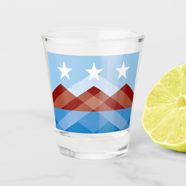 Vaso De Chupito Peoria (Arizona) city flag Shot Glass (Anverso)