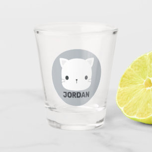 Vaso De Chupito Pequeño gato con nombre personalizado