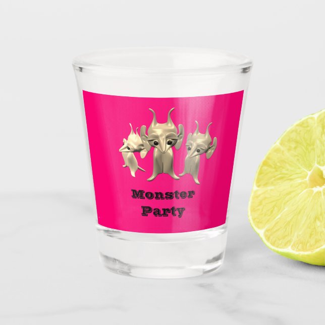 Vaso De Chupito Pequeños martianos, personalizados para los niños. (Anverso)