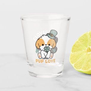 Vaso De Chupito Perrito Afortunado con Trébol – Regalo del Día de