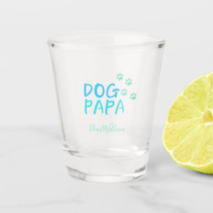 Vaso De Chupito Perro adorable papá hijo disparo vidrio