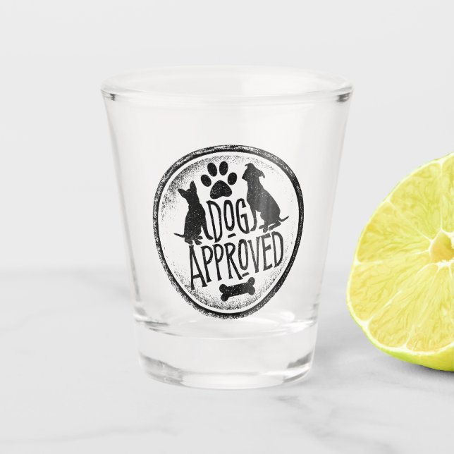 Vaso De Chupito Perro aprobado (Anverso)
