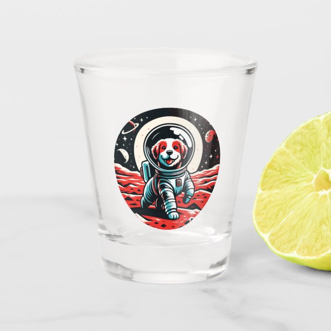 Vaso De Chupito Perro astronauta - Aventura espacial cósmica canin (Anverso)