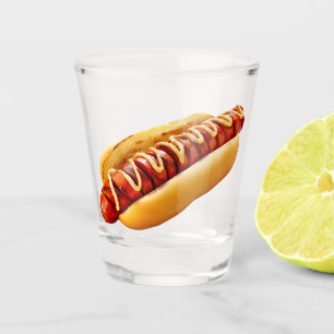 Vaso De Chupito Perro caliente de SlipperyJoe's con vibra de BBQ d