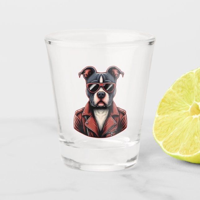 Vaso De Chupito Perro de espíritu rebelde - Mascota de cosecha Gua (Anverso)