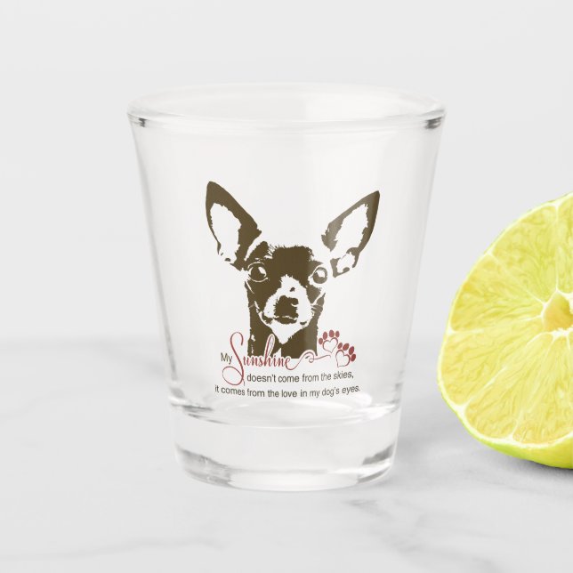 Vaso De Chupito Perro de la chihuahua mi sol (Anverso)