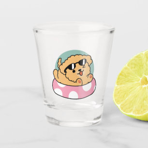 Vaso De Chupito Perro de la Vibes de Verano - Cachorro flotante co