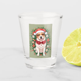 Vaso De Chupito Perro de Navidades festivos
