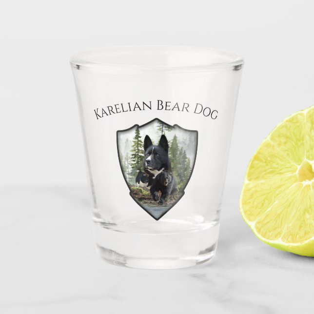 Vaso De Chupito Perro de oso de Karelian (Anverso)