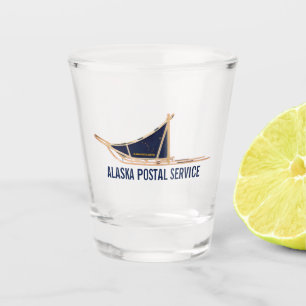 Vaso De Chupito Perro del Servicio Postal de Alaska