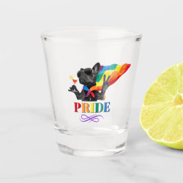 Vaso De Chupito Perro Fiesta del Orgullo en el Cabo del Arcoiris