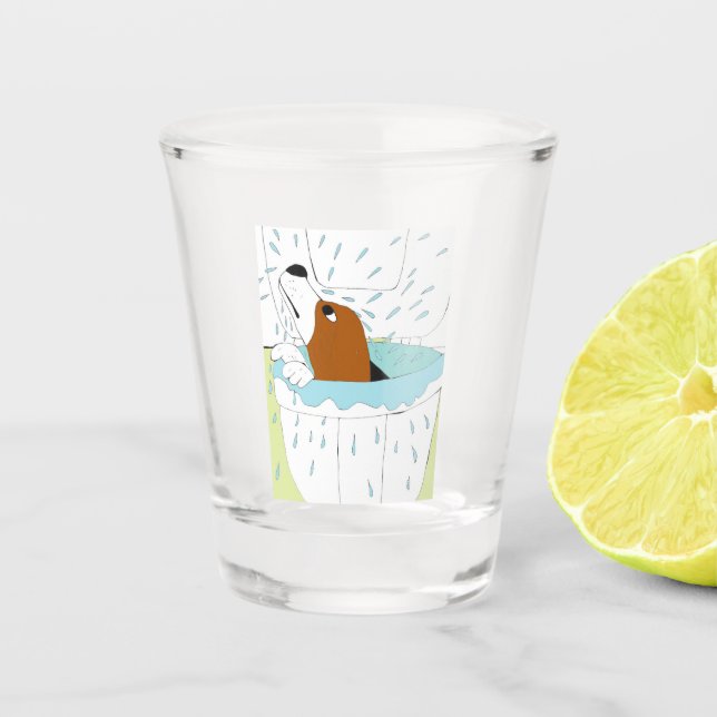 Vaso De Chupito perro inodoro (Anverso)