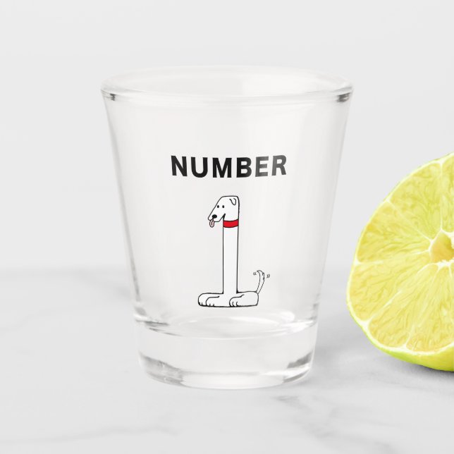 Vaso De Chupito Perro número uno (Anverso)