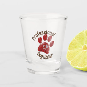 Vaso De Chupito Perro profesional Mascota Walker Paw Print Puppy
