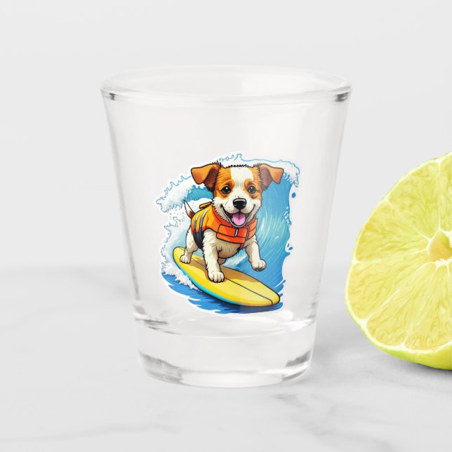Vaso De Chupito Perro Surfista (Anverso)