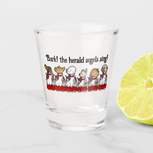 Vaso De Chupito Perros Pug Pomerania Divertidos Cantando Villancic