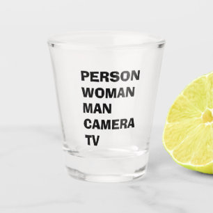 Vaso De Chupito Persona mujer cámara TV gracioso Trump