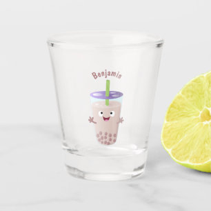 Vaso De Chupito Personaje de dibujos animados de Cute happy bubble