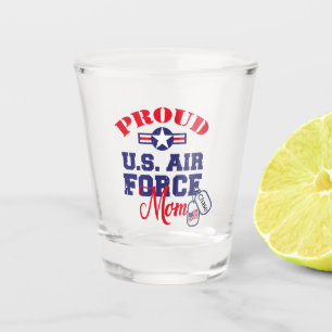 Vaso De Chupito Personalice Dog Tag US Air Force Mom