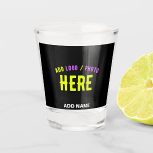 VASO DE CHUPITO PERSONALIZABLE MODERNO ESTILO NEGRO VERIFICADO MAR