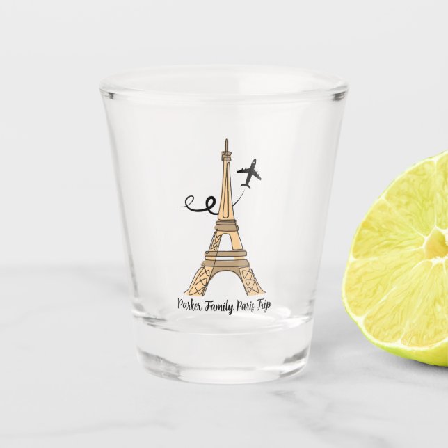 Vaso De Chupito Personalizable París Viaje Moda Torre Eiffel (Anverso)