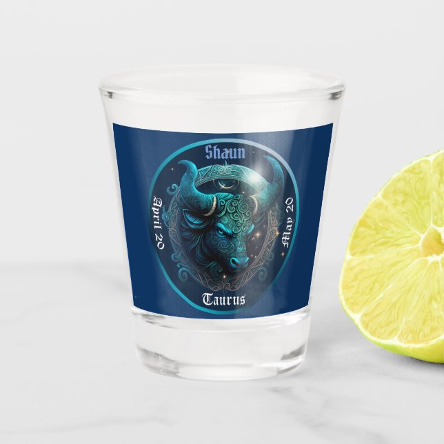 Vaso De Chupito Personalizable Taurus Zodiac (Anverso)