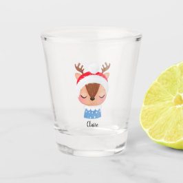 Vaso De Chupito Personalización de Navidades durmiendo cara de ren