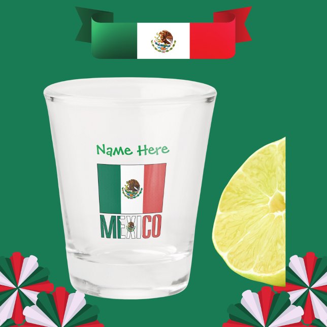 Vaso De Chupito Personalización verde de bandera mexicana (Subido por el creador)