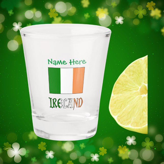 Vaso De Chupito Personalización verde de la bandera irlandesa (Subido por el creador)