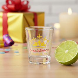 Vaso De Chupito Personalizado 21ᵉʳ Birthday Shot Glass With Golden