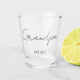 Vaso De Chupito Personalizado "Abuelo Este. [Año]" Vidrio de dispa