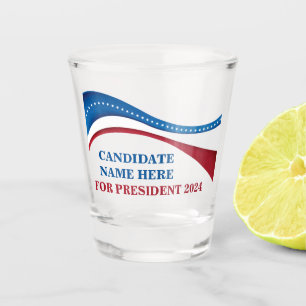 Vaso De Chupito Personalizado añada su propio candidato a la presi