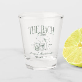 Vaso De Chupito Personalizado Bach Club Bachelorette Retro Cóctel 