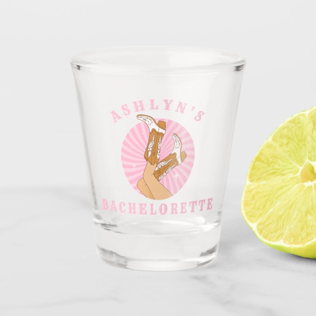 Vaso de chupito personalizado de bota de vaquero p (Anverso)