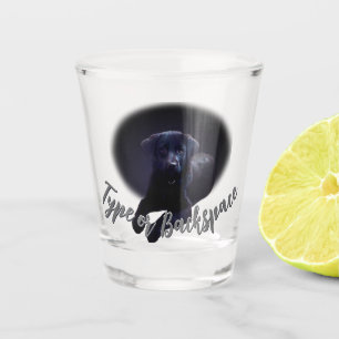 Vaso De Chupito Personalizado de cachorros del Black Lab Rosey Coo