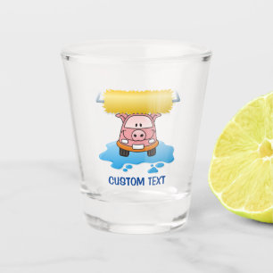 Vaso De Chupito Personalizado de cerdo de lavado de cara