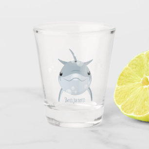 Vaso De Chupito Personalizado de delfín kawaii feliz
