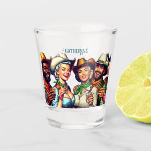 Vaso De Chupito Personalizado de disparos de ebriedad de Cowboy am