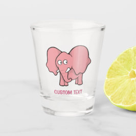 Vaso De Chupito Personalizado de elefantes rosados