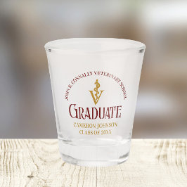 Vaso De Chupito Personalizado de Graduación de la Escuela Veterina