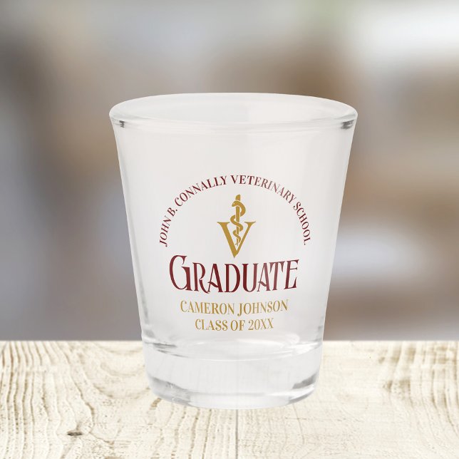 Vaso De Chupito Personalizado de Graduación de la Escuela Veterina (Subido por el creador)