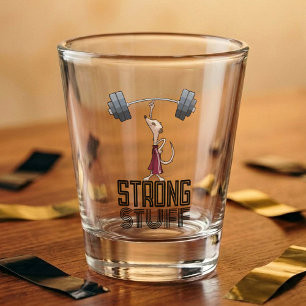 Vaso De Chupito Personalizado de Halterofilia Cute Meerkat Strong