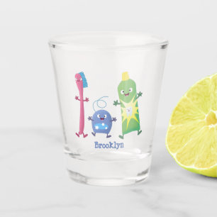 Vaso De Chupito Personalizado de hilo dental de cepillo de dientes